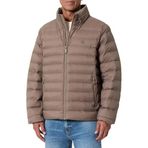 Calvin Klein LS NYLON LT WT HOODED FZ PUFFER Erkek Ceket, Gri, M