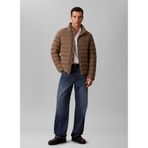 Calvin Klein LS NYLON LT WT HOODED FZ PUFFER Erkek Ceket, Gri, XL