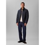 Calvin Klein LS NYLON LT WT HOODED FZ PUFFER Erkek Ceket, Mavi, XL