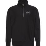 Calvin Klein Ls Premium Terry Micro Monologo Fermuarlı Sweatshirt, XL, 5003296548, Siyah, erkek