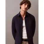 Calvin Klein Ls Solıd Stretch Slım Shırt Erkek Gömlek LV04LB145G-CEF - Mavi - 2XL