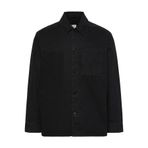 Calvin Klein Ls Washed Cotton Twill Erkek Mont, Siyah, XXL