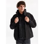 Calvin Klein LV04LD502 Ls 3ın1 Stand Collar Erkek Mont - Siyah - 2XL