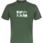 Calvin Klein LV04RD820 Ss 30S Eu Calvin Klein Bold Grap Erkek Tişört Yeşil