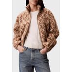 Calvin Klein LV144E226G Ls Aop Sherpa Kadın Ceket - Kahverengi