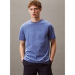 Calvin Klein LVGMS5K182T0Z-PW - Mavi Yuvarlak Yaka Normal Düz Erkek T-Shirt