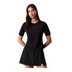 Calvin Klein LVGWS4K238UB1-SS T Siyah Yuvarlak Yaka Normal Düz Kadın T-Shirt