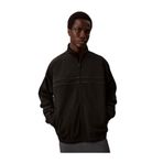 Calvin Klein Marka Logolu Dik Yakalı Regular Fit Geri Dönüştürülmüş Polysterli Sweatshirt, M, LVGMF5W311, Siyah, erkek