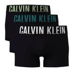 Calvin Klein Marka Logolu Elastik Bantlı Günlük Boxer 3'lü Paket, M, 000NB3775A, Beyaz- Turkuaz-Açık Yeşil, erkek