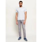 Calvin Klein Mavi Erkek Logo Baskılı T-Shirt LV04LC240GCIQ_SS Slım Stretch Cotto - XL