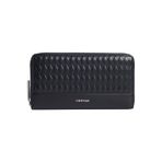 Calvin Klein MINI QUILT LARGE ZIP AROUND Cüzdan Siyah, Medium, K60K612955, BLACK, kadın