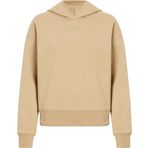 Calvin Klein Nano Logo Relaxed Hoodie Kahverengi Kadın Sweatshirt