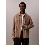 Calvin Klein Normal Gri Erkek Ceket LV04LC425GPDK_LS Suede Shırt Jacket - XL