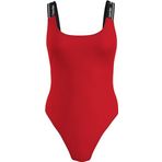 Calvin Klein One Piece-Rp Kadın Mayo, Kirmizi, S