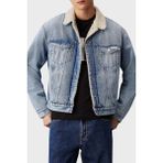 Calvin Klein Pamuk Regular Fit Sherpa Kot Ceket J30J3268391A4 Erkek Kot Ceket J30J326839 1A4 - Mavi