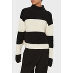 Calvin Klein Pamuklu Regular Fit Balıkçı Yaka Şeritli Kazak J20J224227YBI Bayan Kazak J20J224227 Ybı - XS - Siyah - Beyaz