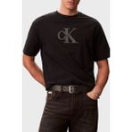 Calvin Klein Pamuklu Regular Fit Logolu Bisiklet Yaka T Shirt LV04RF819GUB1 Erkek T Shirt LV04RF819G Ub1 - Siyah - 3XL