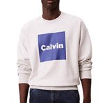 Calvin Klein Premium Fleece Sweatshirt, S, LV04RD216GV7L, BEYAZ, erkek