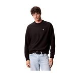 Calvin Klein Premium Terry Monogram Sweatshirt, 2XL, LV04RC277G, BLACK, erkek