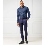 Calvin Klein Printed Easy Iron Slim Shirt Df Blue Erkek Gömlek - 38 - 02L-Lacivert