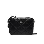 Calvin Klein Quilted Double Zip Omuz Çantası, Standart, LV04F3328GUB1, Siyah, Kadın