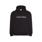 Calvin Klein Rahat Kesim Kapüşonlu Logo Baskılı Sweatshirt - Siyah, S, LV14LD229G, Black, erkek