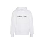 Calvin Klein Regular Fit Yazı Baskılı Kapüşonlu Sweatshirt, M, LV14LD229G, Bright White, erkek