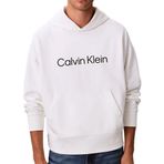 Calvin Klein Regular Fit Yazı Baskılı Kapüşonlu Sweatshirt, S, LV14LD229G, Bright White, erkek