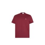 Calvin Klein Regular Fit Yuvarlak Yakalı Göğsü CK Logolu Pamuklu Kısa Kollu T-Shirt, L, LV04RC275G, Kırmızı, Erkek