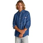 Calvin Klein REGULAR LINEAR DENIM SHIRT Erkek Gömlek, İndigo, L