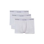 Calvin Klein Relaxed Trunk 3'lü Erkek Boxer, Beyaz, XL