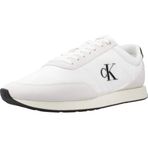 Calvin Klein Retro Runner Ess Mix Mat Erkek Spor Ayakkabı, Beyaz, 43