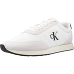 Calvin Klein Retro Runner Ess Mix Mat Erkek Spor Ayakkabı, Beyaz, 44