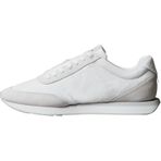 Calvin Klein Retro Runner Ess Mix Mat Erkek Spor Ayakkabı, Triple Bright White, 42