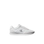 Calvin Klein Retro Runner Ess Mix Mat Erkek Spor Ayakkabı, Triple Bright White, 45