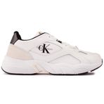 Calvin Klein Retro Runner Lace Up Lth Mıx Wn Kadın Spor Ayakkabı, Beyaz, 40