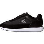 Calvin Klein Retro Runner Lace Up Nyl Sue Kadın Spor Ayakkabı, Black/Bright White, 36
