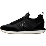 Calvin Klein Retro Runner Sock Laceup Mix Kadın Spor Ayakkabı, Black/Gun Metal/Gum, 40