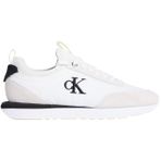 Calvin Klein RETRO RUNNER SOCK LACEUP MIX Kadın Spor Ayakkabı, Bright White/Black/Marshmallow, 36