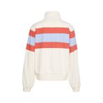 Calvin Klein Rugby Jersey 1/4 Zıp Strıpe Top, Whıte, S