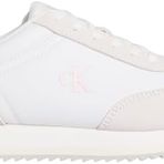 Calvin Klein RUNNER LACEUP MG NYLON MIX Kadın Spor Ayakkabı, Beyaz, 39