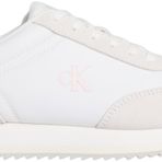 Calvin Klein RUNNER LACEUP MG NYLON MIX Kadın Spor Ayakkabı, Beyaz, 40