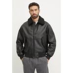 Calvin Klein S Faux Leather Aviator Jacket Erkek Deri Ceket J30J326729 - XL - Siyah