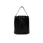 Calvin Klein Sandi Bucket Deri Omuz Çantası, Standart, 5003298636, Siyah, Kadın
