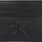 Calvin Klein SCULPTED CARDCASE 6CC Kadın Cüzdan, Siyah, Tek Beden