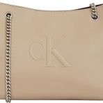 Calvin Klein SCULPTED CHAIN SHOULDER BAG Kadın Çanta, Gri, Tek Beden