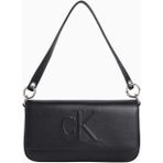 Calvin Klein Sculpted Flap Kadın Omuz Çantası Siyah Pürüzsüz Deri ile Minimalist Tasarım