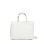 Calvin Klein Sculpted Mini EW Tote El Çantası, Standart, LV04K3111G, Beyaz, Kadın