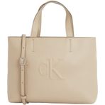 Calvin Klein SCULPTED MINI EW TOTE Kadın Çanta, Gri, Tek Beden