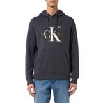 Calvin Klein Seasonal Monologo Regular Siyah Hoodie Erkek Sweatshirt